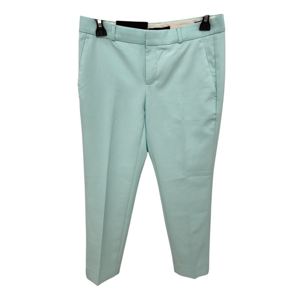 BANANA REPUBLIC NWT Avery Mid Rise Straight Leg Blue Trouser Pants // 0 Petite
